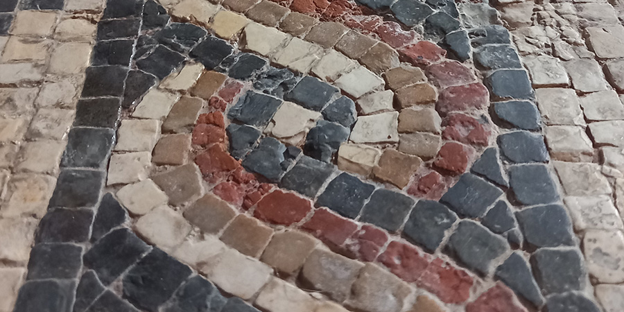 Mosaic at Chedworth Roman Villa